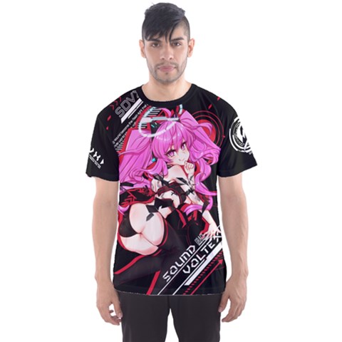 Sdvx Grace Black Red Men s Sports Mesh Tee