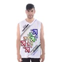 DDR Note Arrows White Tank Men s Basketball Tank Top View1