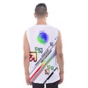 DDR Note Arrows White Tank Men s Basketball Tank Top View2