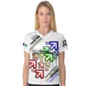 DDR Note Women s V-Neck Sport Mesh Tee View1