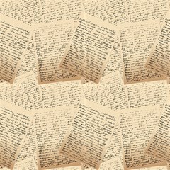 Vintage Letters Fabric by FabricRocks