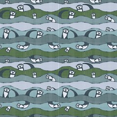 Frolic Otter Fabric by FabricRocks