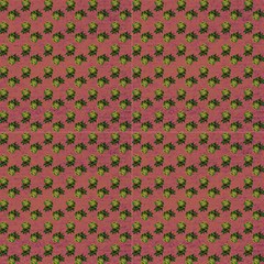 Pink Denim And Roses Fabric by snowwhitegirl