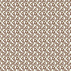 Cute Flowers Caramel Brown Fabric by FashionBoulevard