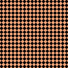 Block Fiesta Black And Cantaloupe Orange Fabric by FashionBoulevard