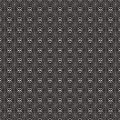 Skull And Spider Web, Fabric by FloraaplusDesign