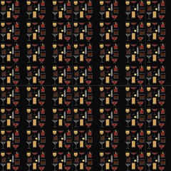 Cocktail Cartoon Wallpaper Fabric by nationalseashoreclothing