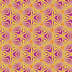 Yellow-purple Abstract Geometric Pattern by FloraaplusDesign