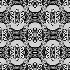 Black-gray, Ornamental Abstract Pattern by FloraaplusDesign