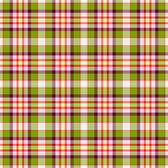 Tartan, Green-red-purple Plaid, Decorative Pattern by FloraaplusDesign