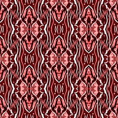 Red Ethnic Ornament by FloraaplusDesign