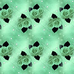 Mint Vintage Roses And Polka Dot by FloraaplusDesign