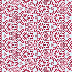 Grey Red Decorative Pattern by FloraaplusDesign