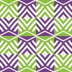 Purple Green Aztec, Traditional Tribal Ornament by FloraaplusDesign