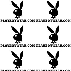 Playboy Wear Logo With Text Big Fabric by BeaterBabesWear