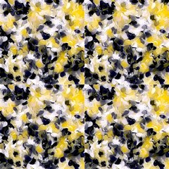 Black, Gray And Yellow Swirls Fabric by Khoncepts
