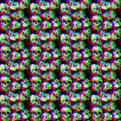 Glitch Skulls by LeFaeRougeDesigns
