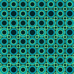 Bitesize Teal Donuts With Mint  by Mazipoodles