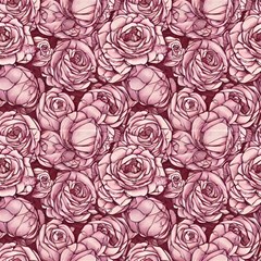 Blush Vintage Rose Flowers by GardenOfOphir