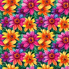 Cottagecore Aesthetics Watercolor Floral Pattern by GardenOfOphir