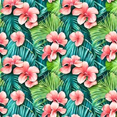 Watercolor Floral Art Spring Summer Fabric by GardenOfOphir