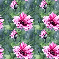 Spring Flora Watercolor Fabric by GardenOfOphir
