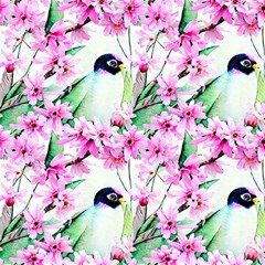 Spring Exotic Garden Flowers Fabric by GardenOfOphir