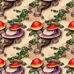 Psychedelic Mushroom Design Fabric by GardenOfOphir