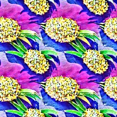 Ombre Abstract Pineapple Pattern by GardenOfOphir