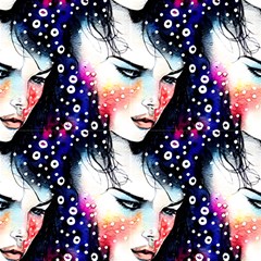 Abstract Polka Dots Face by GardenOfOphir