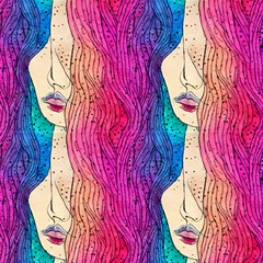Abstract Woman In Polka Dot Pattern by GardenOfOphir