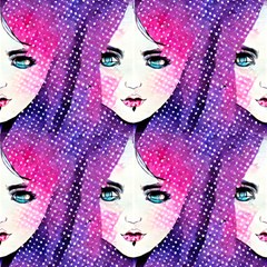 Cute Girl Polka Dots Pattern by GardenOfOphir