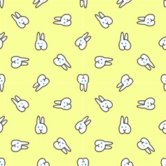 Cute Rabbits - Yellow by idjy