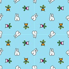 Bunnies And Veggies - Blue by idjy