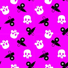 Cute Skulls Baby Gear - Fuchsia by idjy