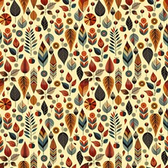 Autumn Leaves Fabric 2 by DinkovaArt