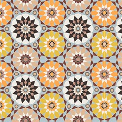Sacred Geometry Mandala Fabric by DinkovaArt