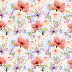 Filed Flowers Fabric by DinkovaArt