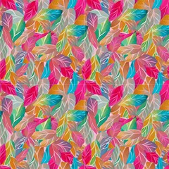 Autumn Leaves Fabric by DinkovaArt