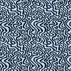 Blue Snake Texture Fabric by DinkovaArt