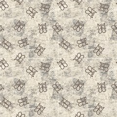 Letters Mm Fabric by DinkovaArt