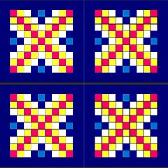 Pixel Art Pattern Fabric by tunjiolaseni