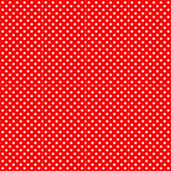 Red White Polka Dots-1 Fabric by PatternTitan